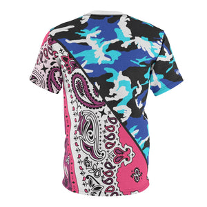 CAMO PAISLEY SPLIT - BLUE/PINK