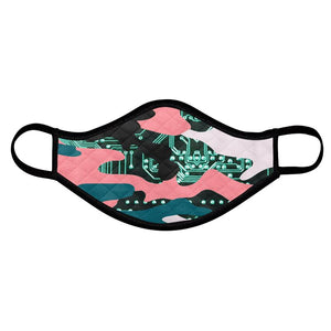 CIRCUIT CAMO-TEAL PINK - FACE MASK