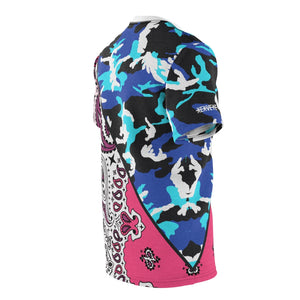 CAMO PAISLEY SPLIT - BLUE/PINK